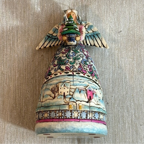 JIM SHORE Heartwood  Creek Landscape Sleeps Winter Angel Figurine 2005 - Picture 2 of 6